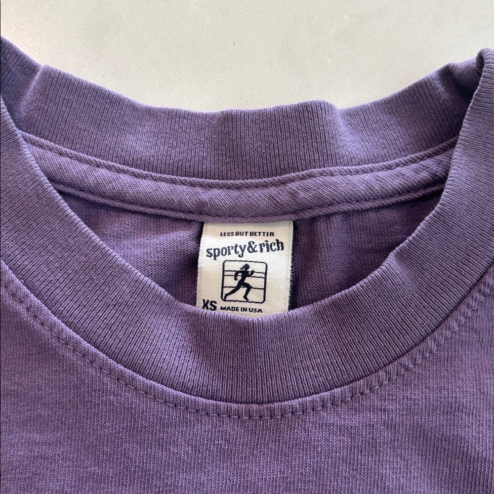 SPORTY & RICH HEALTH IS WEALTH T-SHIRT
Dusty Grape White Sz XS NWOT - Picture 6 of 7